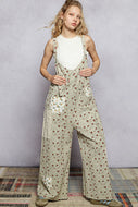 POL Floral Print Jumpsuit in Grey Multi