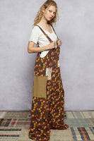 POL Floral Print Jumpsuit in Choco Multi