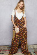 POL Floral Print Jumpsuit in Choco Multi
