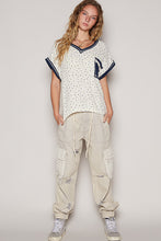 Load image into Gallery viewer, POL Floral Print Double Gauze Top in Cream/Indigo
