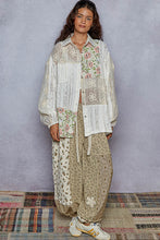 Load image into Gallery viewer, POL Mixed Media Patchwork Top in Natural

