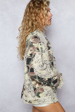 Load image into Gallery viewer, POL Twill Motorcycle Jacket with Mesh and Lace Accents in Camo

