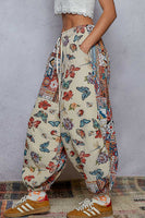 POL Mix N Match Jacquard Print Joggers in Natural Multi