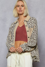 Load image into Gallery viewer, POL Leopard Print Top with Contrasting Thermal Knit Details in Latte Multi
