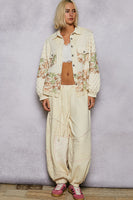 POL Mix N Match A-Line Jacket in Powder Cream