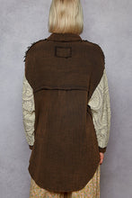 Load image into Gallery viewer, POL Double Stitched Gauze Top with Lace and Patch Details in Black
