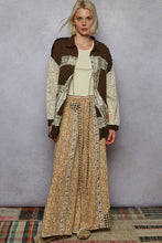 Load image into Gallery viewer, POL Double Stitched Gauze Top with Lace and Patch Details in Black
