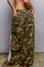Load image into Gallery viewer, POL Twill Print Joggers with Contrasting Side Stripes in Olive Camo

