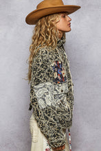 Load image into Gallery viewer, POL Leopard and Lace Studded Jacket in Sand Leopard
