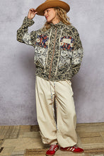 Load image into Gallery viewer, POL Leopard and Lace Studded Jacket in Sand Leopard
