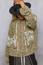 Load image into Gallery viewer, POL Leopard and Lace Studded Jacket in Tan Leopard
