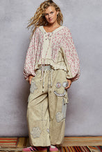 Load image into Gallery viewer, POL Mixed Print Peasant Top in Pink Mix
