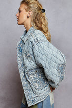 Load image into Gallery viewer, POL Quilted Twill Jacket in Denim

