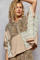 POL Mix n Match Front Zip Up Hooded Top in Nude Beige
