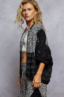 POL Mix n Match Front Zip Up Hooded Top in Black