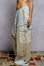 Load image into Gallery viewer, POL Textured Floral and Lace Pants in Powder Blue

