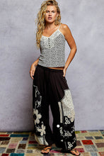 Load image into Gallery viewer, POL Ribbed Knit and Lace Joggers with Mixed Patches in Black ON ORDER
