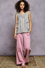 Load image into Gallery viewer, POL Floral Crochet Lace tank Top in Dove Grey
