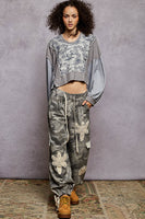POL CROPPED Mix n Match Hooded Top in Heather Grey