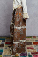 POL Embroidered Woven Pants in Choco