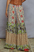 POL Mixed Print Woven Pants in Purple Multi