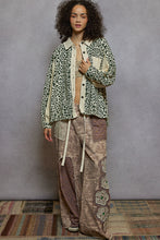 Load image into Gallery viewer, POL Leopard Print Top with Contrasting Thermal Knit Details in Cream Multi
