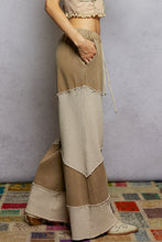 Load image into Gallery viewer, POL Contrasting French Terry and Thermal Knit Pants in Dusty Choco
