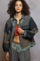 POL Mix N Match A-Line Jacket in Charcoal