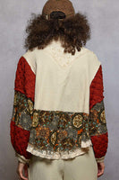 POL Mix N Match A-Line Jacket in Oatmeal Brick