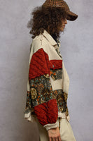 POL Mix N Match A-Line Jacket in Oatmeal Brick