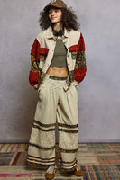 POL Mix N Match A-Line Jacket in Oatmeal Brick