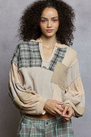 POL OVERSIZED Mix n Match Top in Taupe Beige