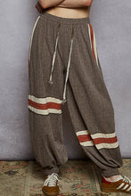 Load image into Gallery viewer, POL Color Block Knit and Gauze Joggers in Charcoal
