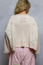 Load image into Gallery viewer, POL Mix n Match Quilted Floral and Thermal Knit Top in Blush
