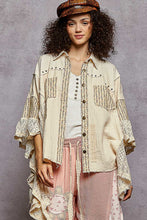 Load image into Gallery viewer, POL Mix N Match OVERSIZED Button Down Top in Natural
