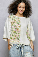 Load image into Gallery viewer, POL Boxy OVERSIZED Contrasting Top in Off White
