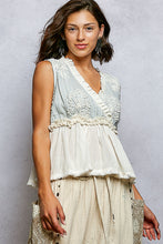 Load image into Gallery viewer, POL Vintage Bloom Peplum Top in Ivory Multi
