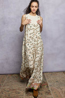 POL Overall in Natural Green Floral