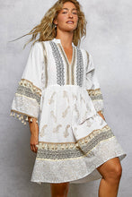 Load image into Gallery viewer, POL Embroidered Dress in Ivory Multi
