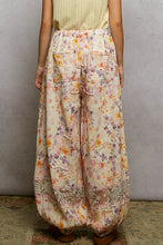 Load image into Gallery viewer, POL Double Gauze Printed Joggers with See Through Lace Details in Pink Floral
