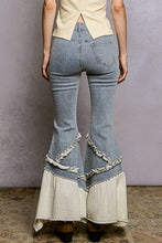 Load image into Gallery viewer, POL Denim Jeans with Double Ruffle Gauze and Ruffles in Denim
