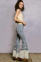 Load image into Gallery viewer, POL Denim Jeans with Double Ruffle Gauze and Ruffles in Denim
