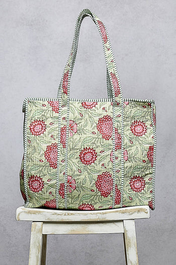 POL Quilted Bag in Mint Multi ON ORDER