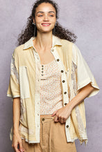Load image into Gallery viewer, POL Mix N Match Patched Button Down Top in Honey Gold
