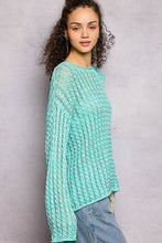 Load image into Gallery viewer, POL Lightweight Thin Knit Sweater in Aqua Mint
