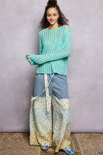 Load image into Gallery viewer, POL Lightweight Thin Knit Sweater in Aqua Mint
