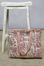 Load image into Gallery viewer, POL Quilted Print Weekend Tote in Ivory Multi
