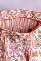 POL Quilted Print Weekend Tote in Ivory Multi