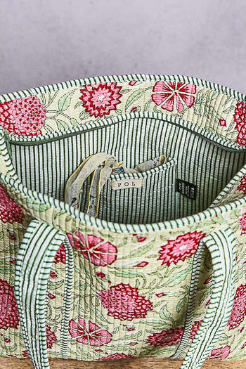 POL Quilted Bag in Mint Multi ON ORDER