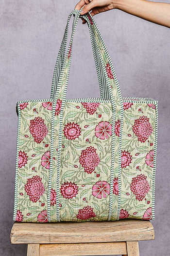 POL Quilted Bag in Mint Multi ON ORDER